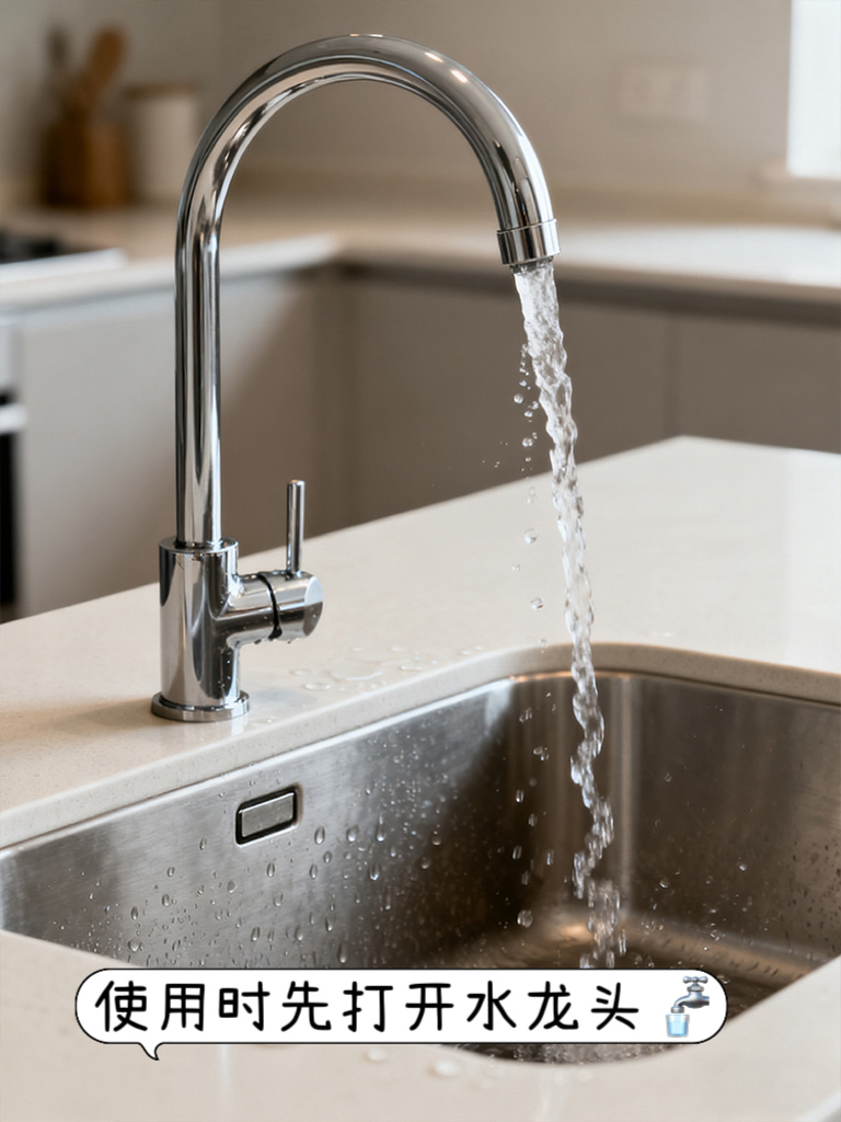 打开水龙头